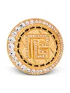 Balmain Rhinestone-embellished Brooch In Gold