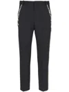 Balmain Rhinestone-embellished Straight-leg Trousers In Black
