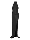 Balmain Rhinestone-embellished Velvet Dress In Black