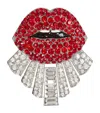 BALMAIN RHINESTONE KISS BROOCH