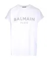 Balmain Rhinestone Logo T-shirt In White
