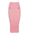 Balmain Knitted Midi Skirt - Women's - Polyester/viscose In Pink