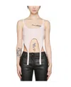 Balmain Rib Knitted Vest In Nude