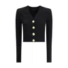 Balmain Twisted Knit Cardigan Sweaters And Cardigans Black In Multi