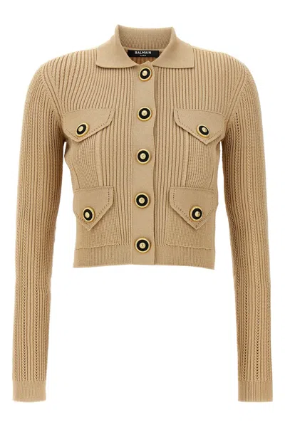 BALMAIN BALMAIN RIBBED CARDIGAN