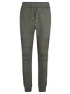 Balmain Flocked-logo Cotton Joggers In Ukc Kaki Clair Naturel