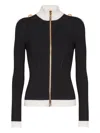 Balmain Zipped Turtleneck Knit Cardigan Clothing In Black