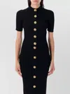 Balmain Ribbed Knit Cardigan With Gold Button Detailing