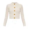 Balmain Buttoned-embellished Crewneck Cardigan