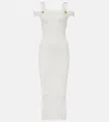Balmain White Knit Dress With Double Straps In White