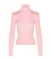Balmain Ribbed-knit Jumper In Pink
