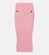 Balmain Knitted Midi Skirt - Women's - Polyester/viscose In Rose
