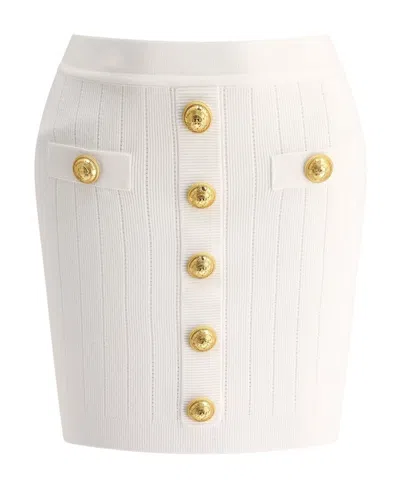 BALMAIN BALMAIN BUTTON DETAILED HIGH-RISE MINI SKIRT
