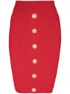 BALMAIN RIBBED-KNIT PENCIL SKIRT