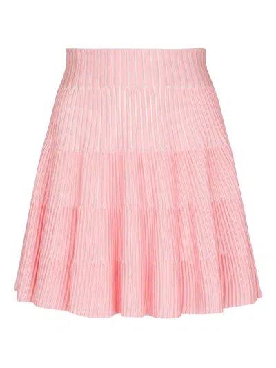 Balmain Ribbed-knit Skirt