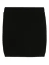 Balmain Monogram Knit Mini Pencil Skirt In Black