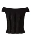 Balmain Ribbed-knit Top In Black
