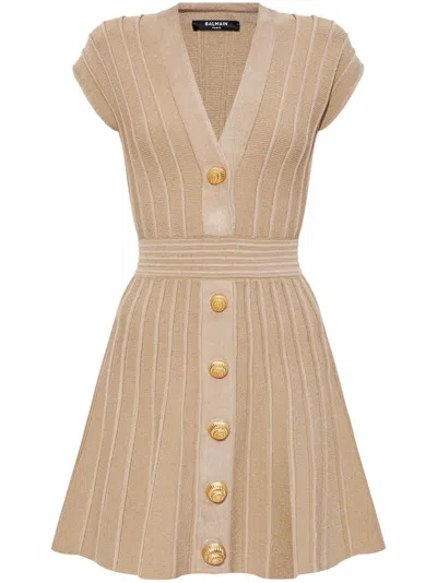 BALMAIN RIBBED MINI DRESS