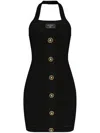 Balmain Open-knit Minidress In Schwarz