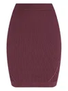 Balmain Ribbed Mini Skirt In Purple