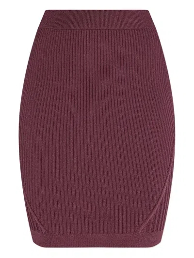 BALMAIN RIBBED MINI SKIRT