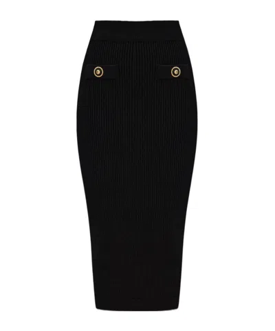 BALMAIN BALMAIN BUTTON DETAILED PENCIL SKIRT