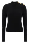 Balmain Eco-cashmere Button Sweater Sweaters And Cardigans Black In Black