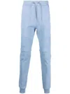 Balmain Elastic-waist Cotton Sweat Pants In Blue