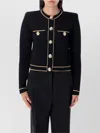Balmain Ribbed Texture Buttoned Knit Cardigan