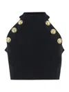 Balmain Chiocciola Tops In Black