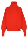 Balmain Mohair-silk Rib-knit Sweater In Red