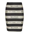 Balmain Ribbon Motif Short Jacquard Skirt In Black