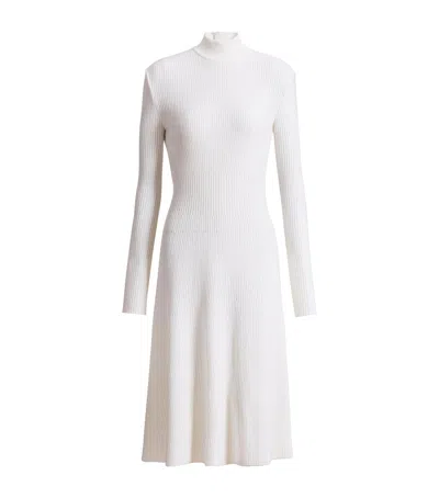 Balmain Rib-knit Maxi Dress In White