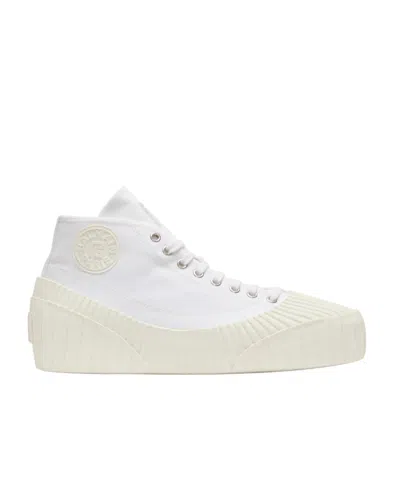 Balmain Riff Low Canvas Sneakers In White