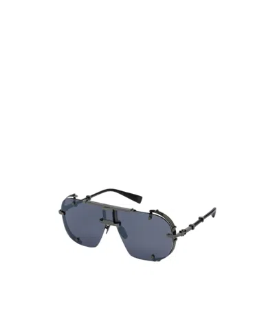 Balmain Rimless Sunglasses In Blue