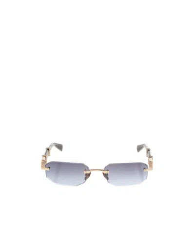 Balmain Rimless Sunglasses In Blue