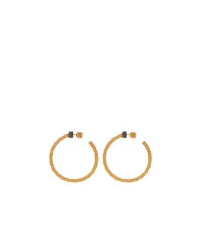Balmain Ring Earrings In Golden