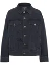 Balmain Worn-effect Denim Jacket In Black