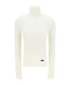 Balmain Roll-neck Merino-wool Jumper In White