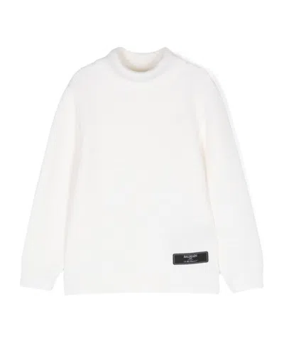 BALMAIN ROLL-NECK WOOL JUMPER