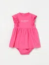 Balmain Romper  Kids Color Fuchsia In Fuchsia