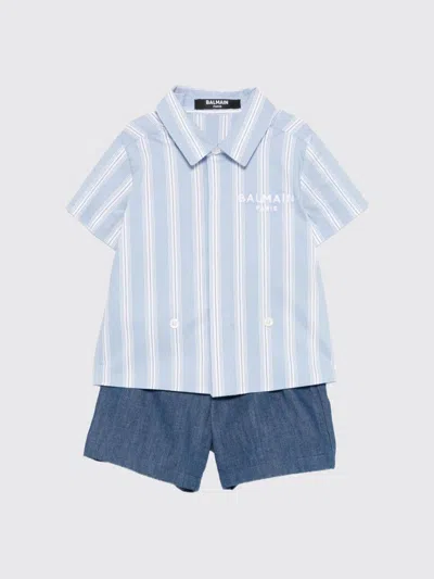 Balmain Babies'  Romper Kids In Blue
