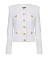 Balmain Tweed Jacket In White