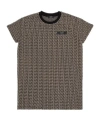 Balmain Round-collar Short-sleeve Dress In Gray