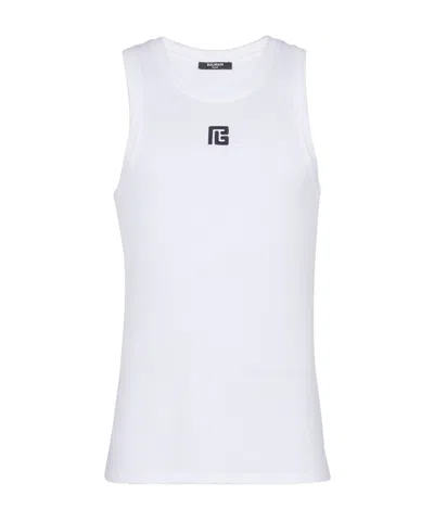 BALMAIN BALMAIN PB EMBROIDERED TANK TOP