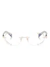 Balmain Round-frame Glasses In Gold
