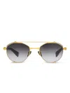 Balmain Round-frame Sunglasses In Gold