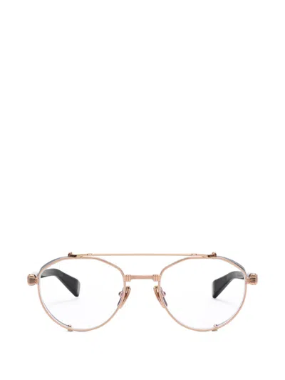 Balmain Round Glasses In Gold