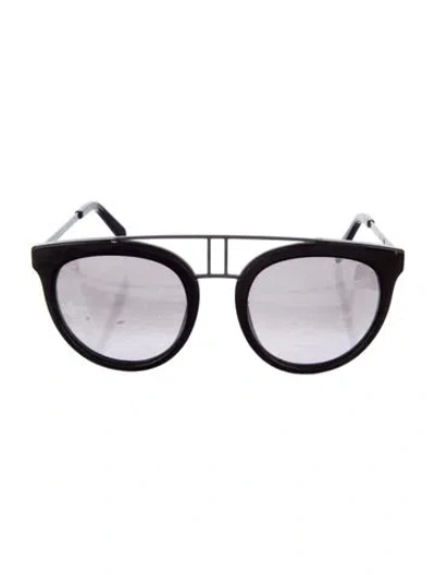 Pre-owned Balmain Round Mirrored Sunglasses In Brown