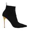 Balmain Ankle Boot High Heels Ankle Boots In Black Cotton In Black